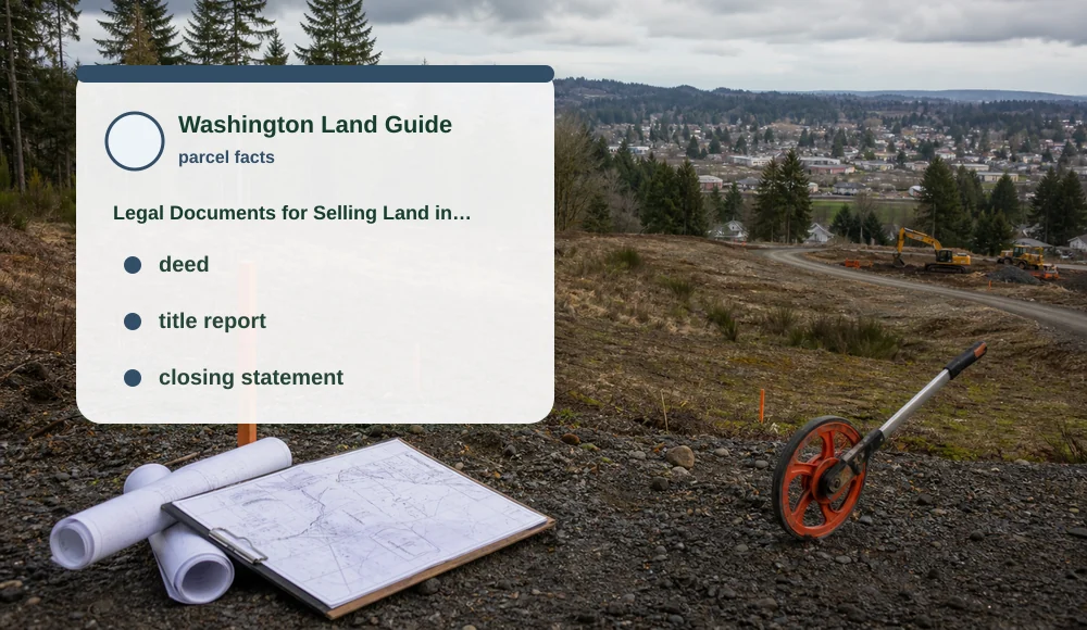 Legal Documents for Selling Land in Washington land guide