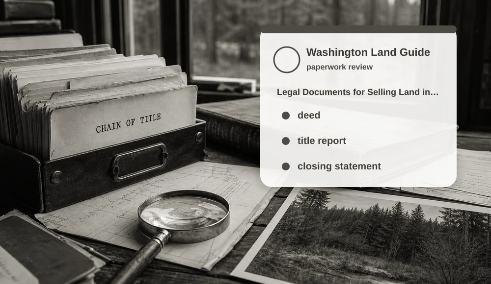 Legal Documents for Selling Land in Washington land sale review