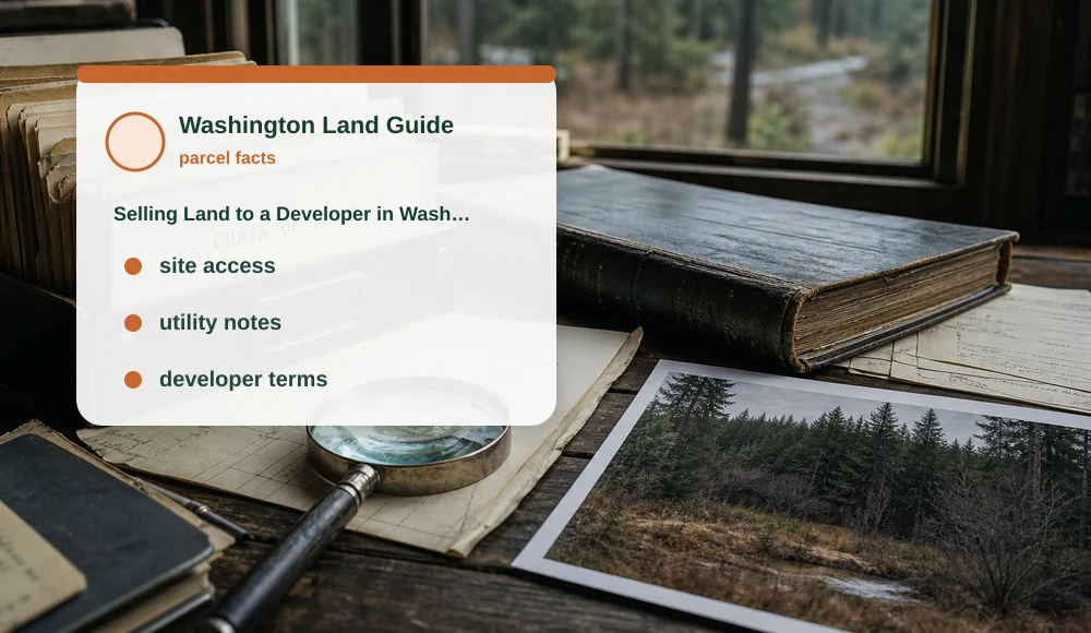 Selling Land to a Developer in Washington land guide