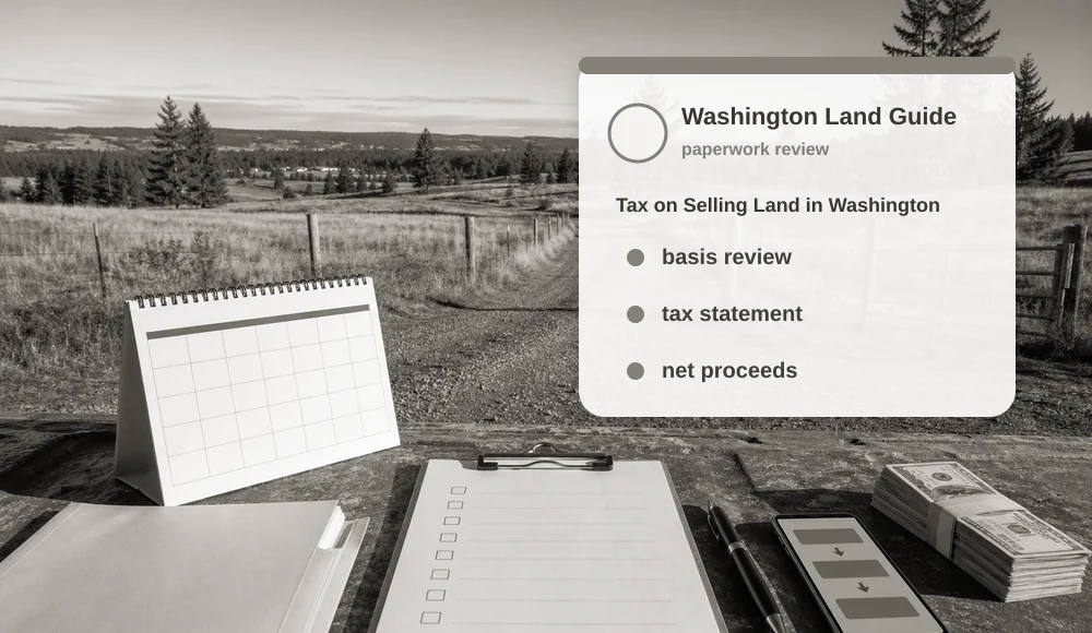 Tax on Selling Land in Washington land sale review